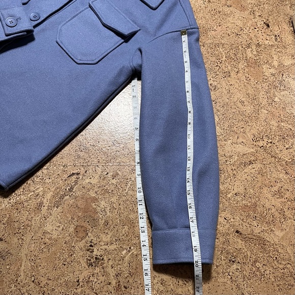 Avec Les Filles Blue Button Down Shirt Jacket Shacket Sz S - Picture 13 of 13